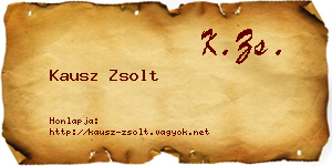 Kausz Zsolt névjegykártya